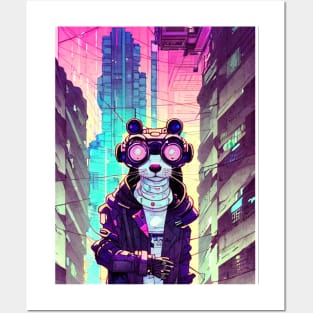 Cyberpunk Ferret Posters and Art